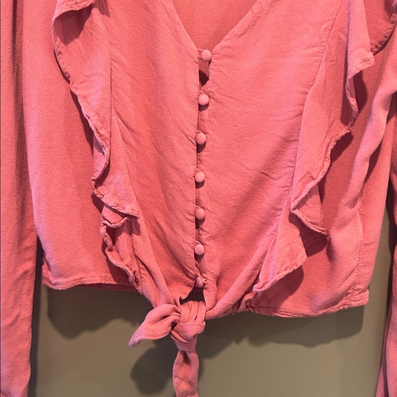 Pink Ruffled Blouse - Picture 3 of 3